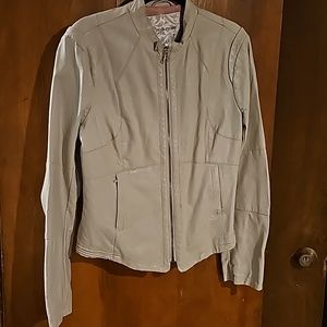 Maurices Faux Leather Off-White Jacket